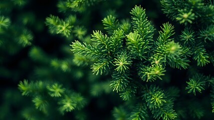 Lush Green Pine Tree Branches
