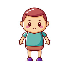 Fototapeta premium cartoon, boy, kid, child, vector, illustration, people, character, baby, person, school, drawing, smiling, comic, smile, woman, sport, fun, teenager, clipart