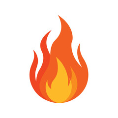 Simple fire flame icon vector