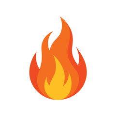 Simple fire flame icon vector