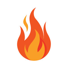 Simple fire flame icon vector