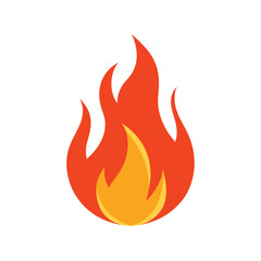 Simple fire flame icon vector
