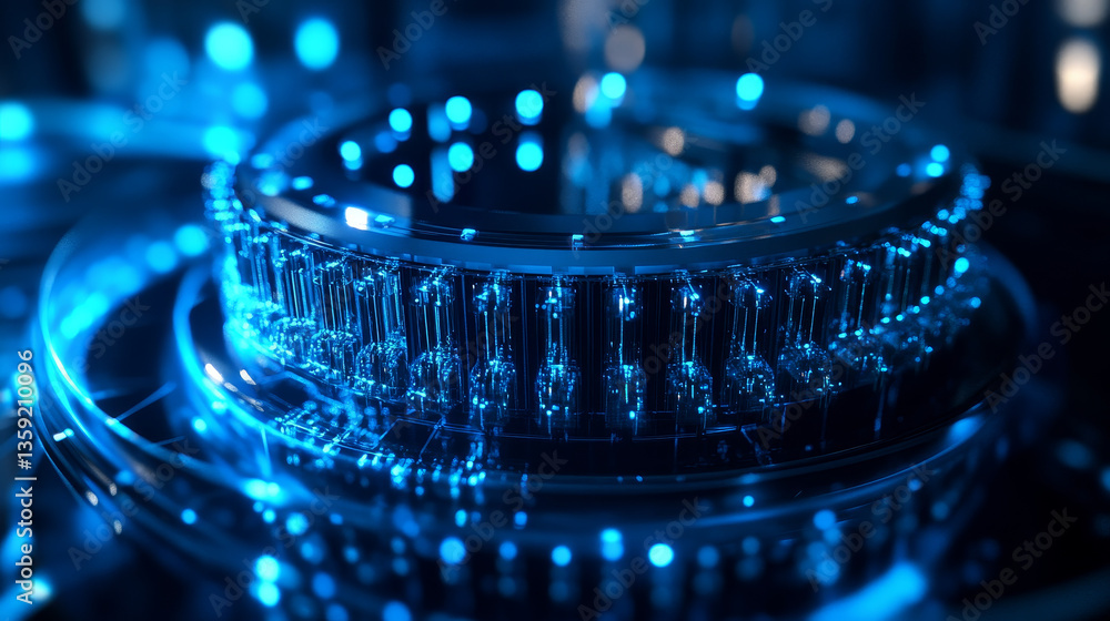 Poster abstract tech background.futuristic technologies in global communication. geometric structure of a q