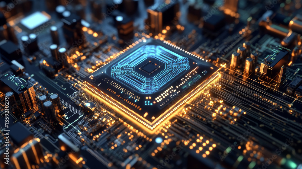 Poster abstract tech background.futuristic technologies in global communication. geometric structure of a q