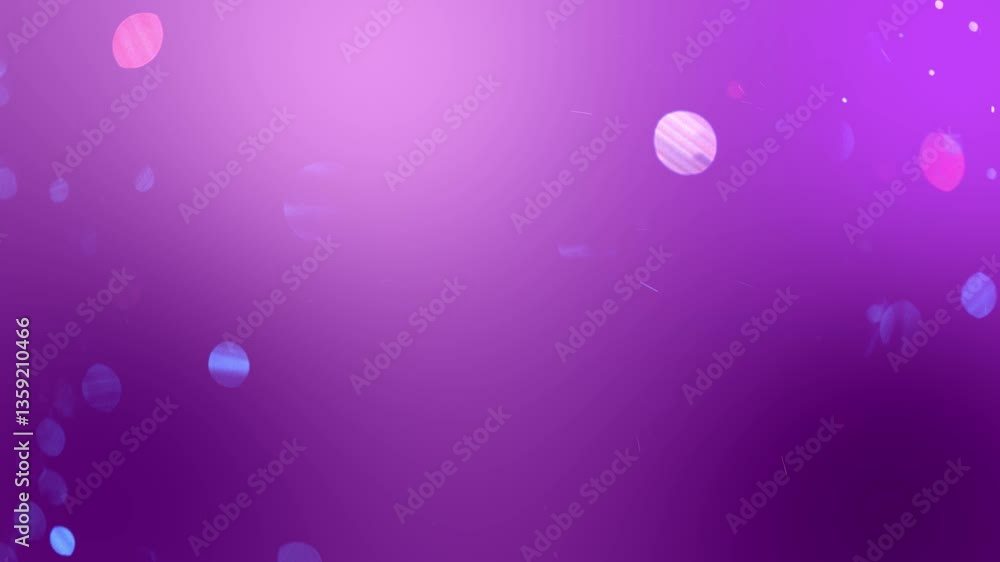 Poster purple background with blurred colorful dots of light is perfect for festive designs, party invitati