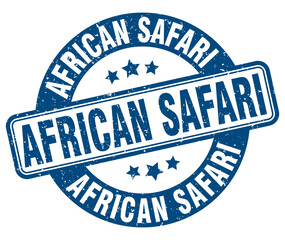 Fototapeta premium african safari stamp. african safari label. round grunge sign