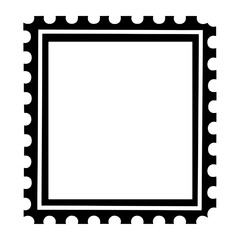 Blank post stamp shape illustration design border vector