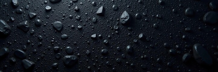 Black asphalt texture background with rough surface and visible stone particles,  rough,  grunge