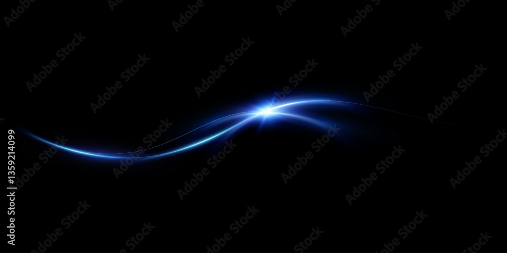 Canvas Prints abstract lines.neon lines of speed and fast wind. effect of moving at the speed of light. blue glow 