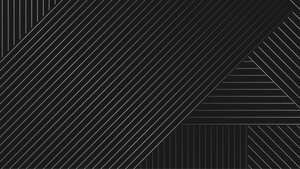 Obraz premium Abstract black background with diagonal lines. Modern dark abstract vector texture. Background with color lines. Different shades and thickness. 