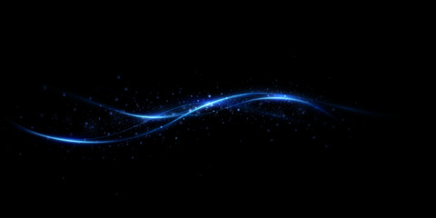 Abstract lines.Neon lines of speed and fast wind. effect of moving at the speed of light. Blue glow effect. Magic shiny line. Neon. Background.	