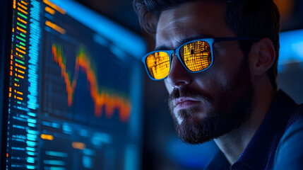 Concept of Online education. man uses Online education training and e-learning webinars on the internet for personal development and professional qualifications. Digital courses to develop new skills.