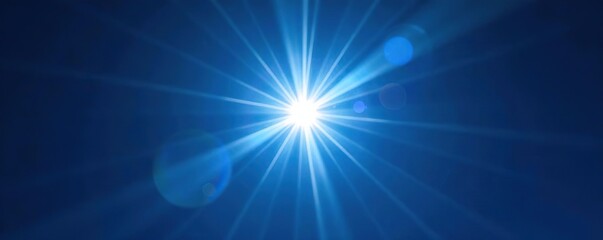 Blue sun burst background with vibrant rays radiating from a central point,  vibrant,  design