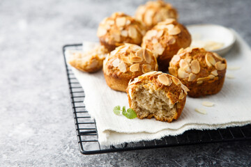 Homemade almond muffins