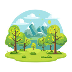 Obraz premium Illustration mountains outdoors nature vector