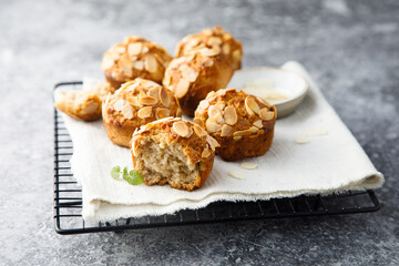 Homemade almond muffins