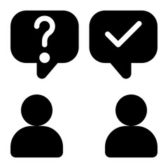 Consulting, Consultation, Consultancy Glyph Solid Icon
