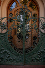 buildings on the streets of the town of Subbotica in Serbia