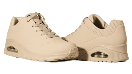 View of women's sports shoes isolated.