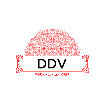 DDV creative minimalist letter logo.