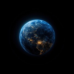 Earth at night from space