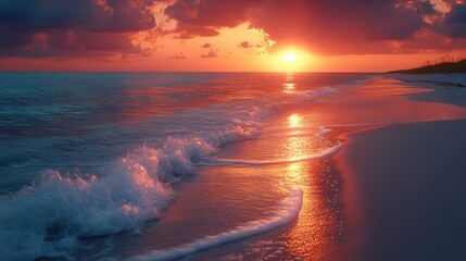 Serene Sunset Beachscape