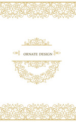 Ornate vector decorative frame. Elegant element for design template