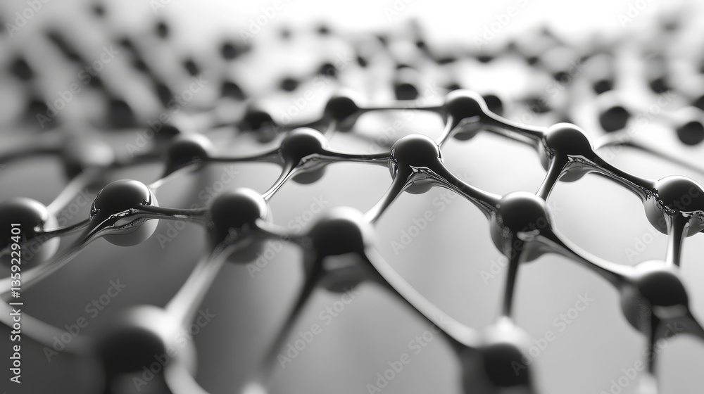 Poster neural network and innovation in the field of high technology. 3d illustration of polygonal fields o