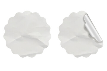 Blank Paper Sticker Texture Set for Mockups & Designs