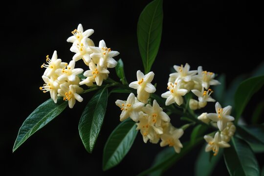 Cestrum Nocturnum: Fragrant White Flowers of Night-blooming Bush Plant