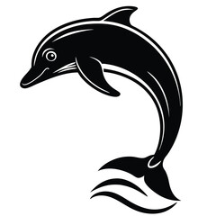 silhouette of a dolphin