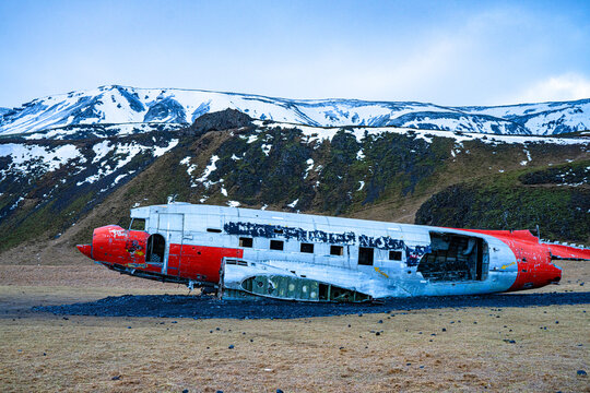 The DC-3 plane wreck at the south coast of Iceland.