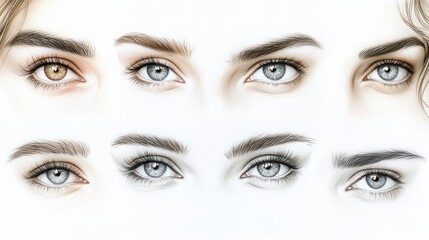 Obraz premium Eyeshadow Makeup Tutorial: Exploring Diverse Eye Looks