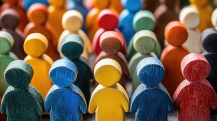 Colorful Diversity: A Representation of Unity and Inclusion through Wooden Figures