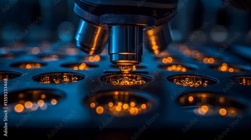 Poster precision engineering: a high-tech scene featuring a detailed close-up of advanced machinery engaged