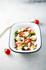 Roasted vegetable salad with Feta cheese