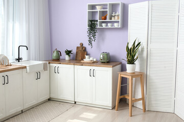Interior of modern stylish kitchen