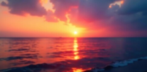 Fototapeta premium Blurred colorful sunrise background with defocused lights, beauty, sky