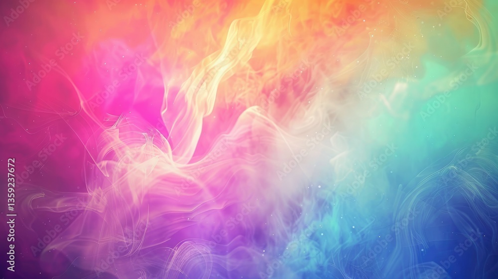 Poster vibrant gradient abstract background in warm orange and cool blue tones. digital art for modern desi