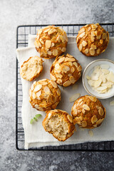 Homemade almond muffins