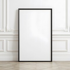 Elegant Blank Canvas Mockup in Classic White Room