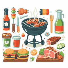 bbq, food, barbecue, grill, party, cooking, meat, picnic, grilling, summer, meal, grilled, cook, beef, cookout, hot, background, barbeque, steak, fire, backyard, pork, flame, delicious, smoke, outdoor