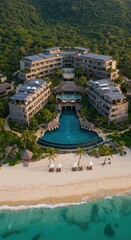 Luxury Beachfront Resort Nestled in Lush Tropical Surroundings