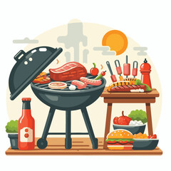 bbq, food, barbecue, grill, party, cooking, meat, picnic, grilling, summer, meal, grilled, cook, beef, cookout, hot, background, barbeque, steak, fire, backyard, pork, flame, delicious, smoke, outdoor