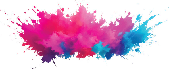 Vibrant Watercolor Splash and Brush Strokes, Imbuing the Canvas with Colorful and Bold Stains, Splashes, and Streaks, All Set Against a Clean White Background for a Contemporary and Artistic Flair.
