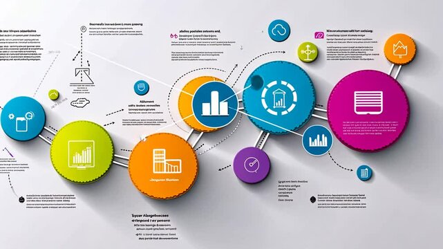 Vector Infographics Timeline Design Template With Circular Labels Generative AI