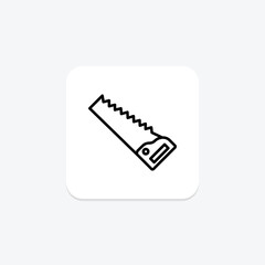 Handsaw, vector, pixel perfect, illustrator file