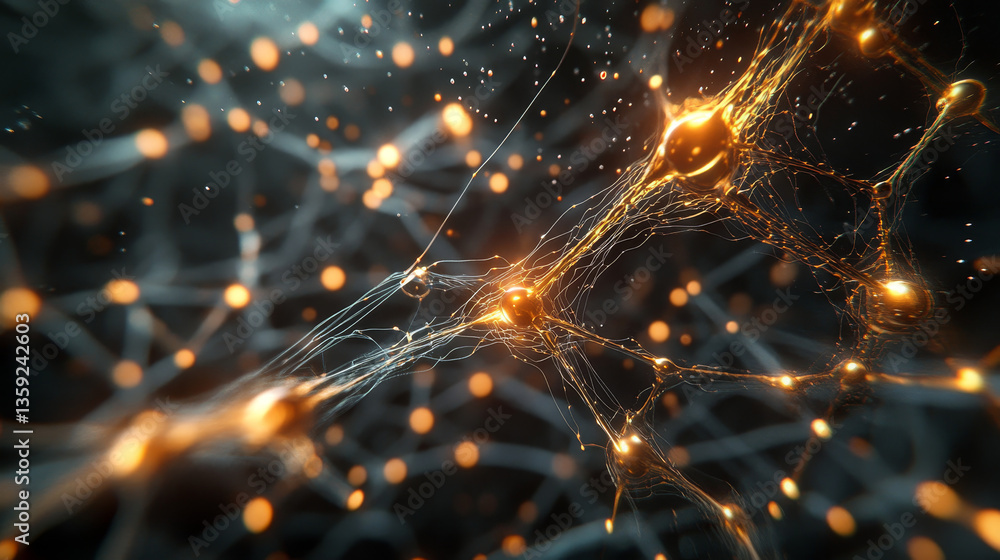 Poster electrical impulse. artificial intelligence data analysts. future processor. quantum cpu in the nano