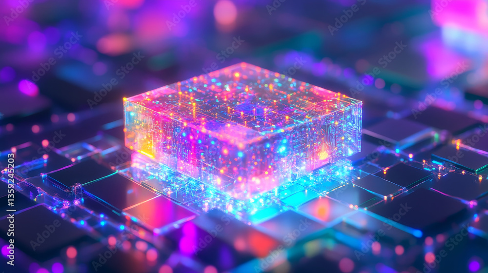 Poster wireless technologies, cryptography, cyberspace, neural network 3d illustration. big data concept. g