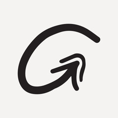 black doodle curved arrows illustration vector